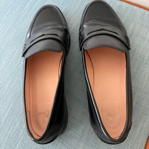 J Crew Classic Tab Black Spazzolato Leather Loafer - Picture 6 of 10